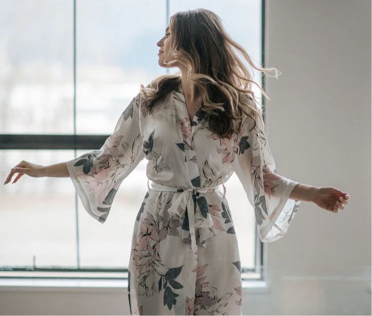 Bloom Long Kimono Robe - Image 3